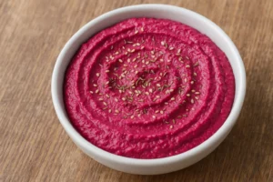hummus di barbabietola e cannellini