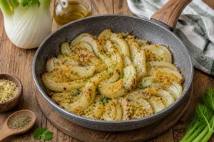 finocchi gratinati in padella