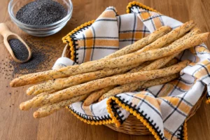 Grissini rustici ai semi di papavero
