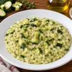Risotto zucchine e squacquerone 2 Risotto cremoso alle zucchine rustiche