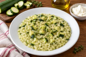 Risotto cremoso alle zucchine rustiche