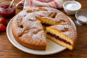 Torta rustica alla marmellata e fragole