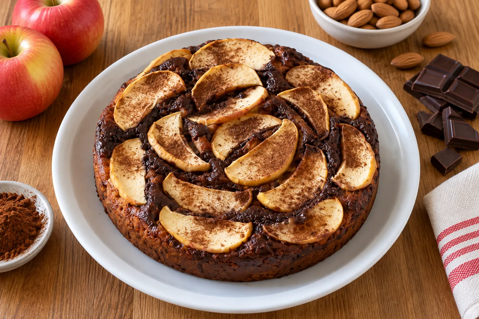 Torta rustica di mele e cioccolato